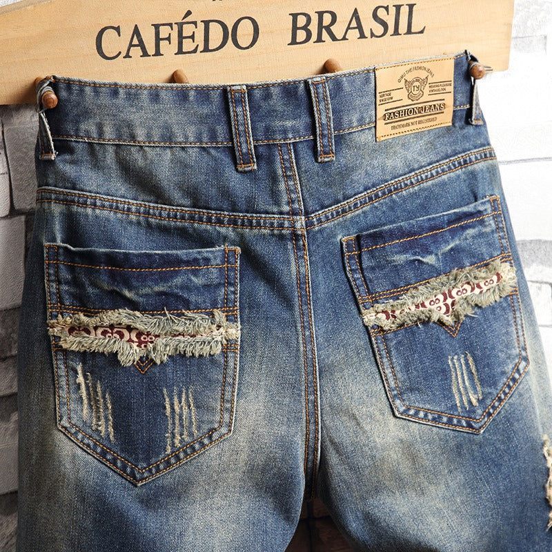 Pantalones cortos hombre denim desgastado estilo urbano - Bruno