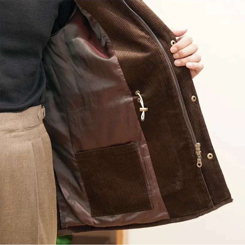 Lujosa chaqueta de pana para caballero estilo de otoño - Robinson