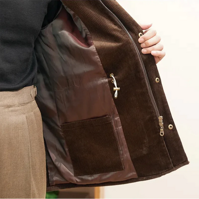 Lujosa chaqueta de pana para caballero estilo de otoño - Robinson