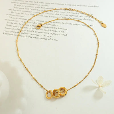 Collar retro tailandés de acero al titanio