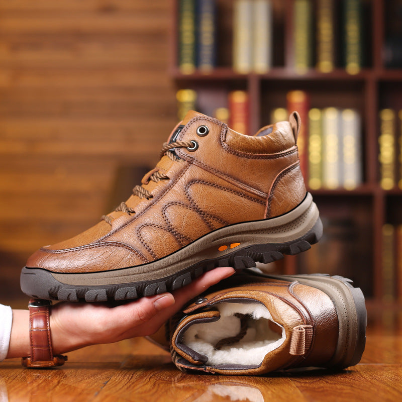 Botas de cuero para hombre con interior calido y suela resistente - Ian
