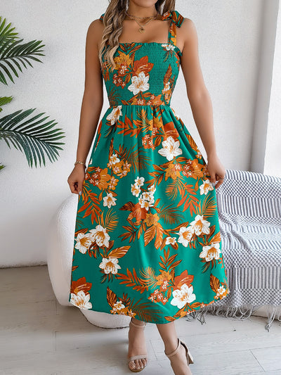 Vestido largo mujer tirantes estampado floral tropical - Kailani