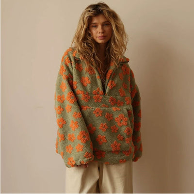 Sudadera polar para mujer con bolsillo amplio - Liora