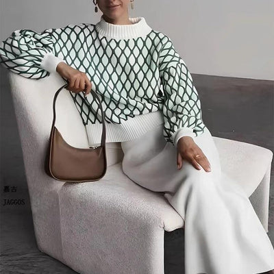 Amely - Jersey estampado con mangas globo