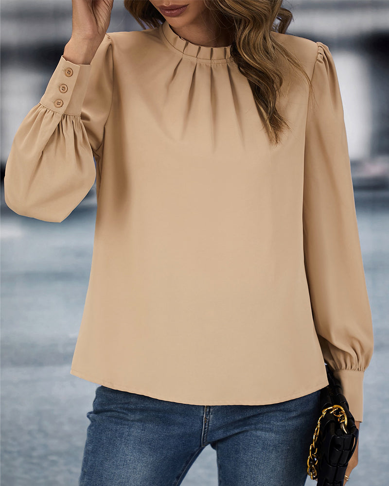 Vany - Blusa elegante con cuello alto