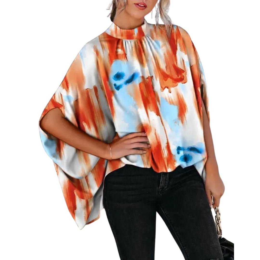 Kara - Blusa elegante con estampado abstracto