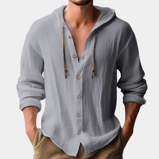 Jason - Blusa informal de botones para hombre