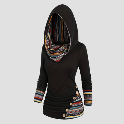 Marja - Sudadera con capucha para mujer de estilo boho