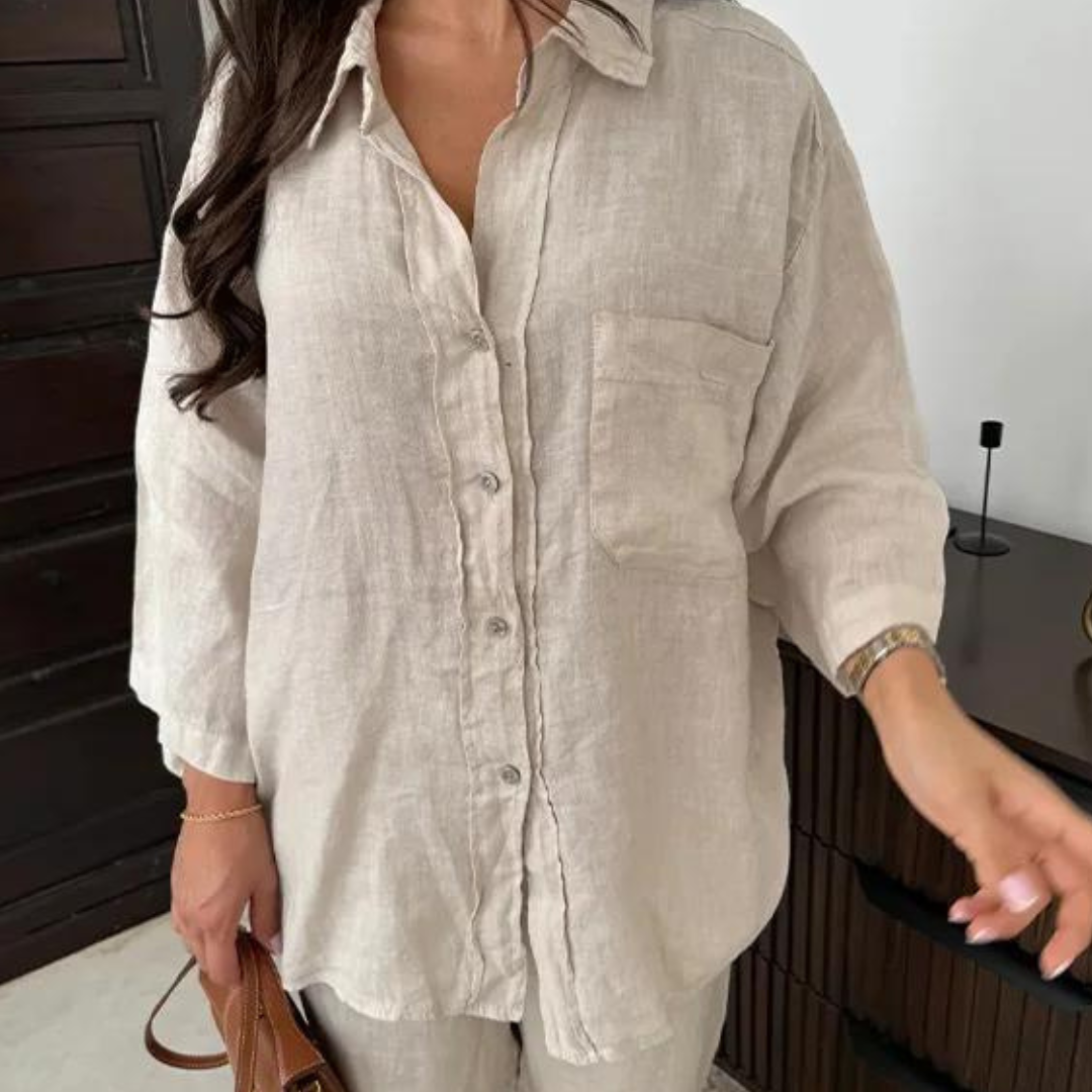 Nienke - Conjunto suelto vintage para mujer