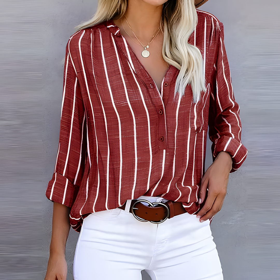 Jantien - Trendy Blusa de rayas para mujer