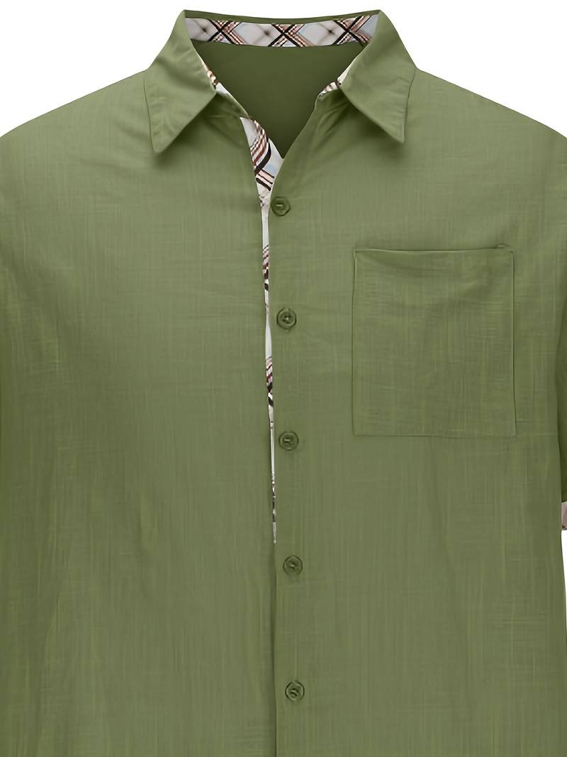 Michael - Elegante camisa tradicional con estampado gráfico a cuadros