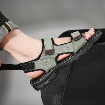 Sandalias casuales hombre tiras ajustables negras - Hanoi