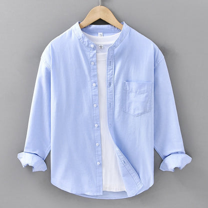 Camisa para hombre de algodón lavado estilo holgado - Elías