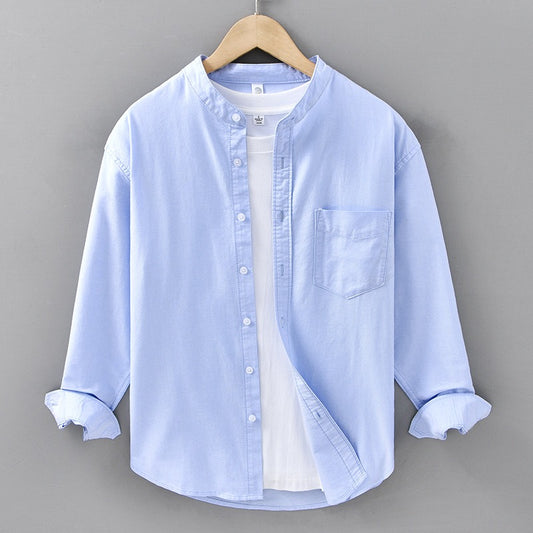 Camisa para hombre de algodón lavado estilo holgado - Elías