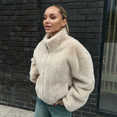 Chaqueta para mujer de tejido afelpado - Amira