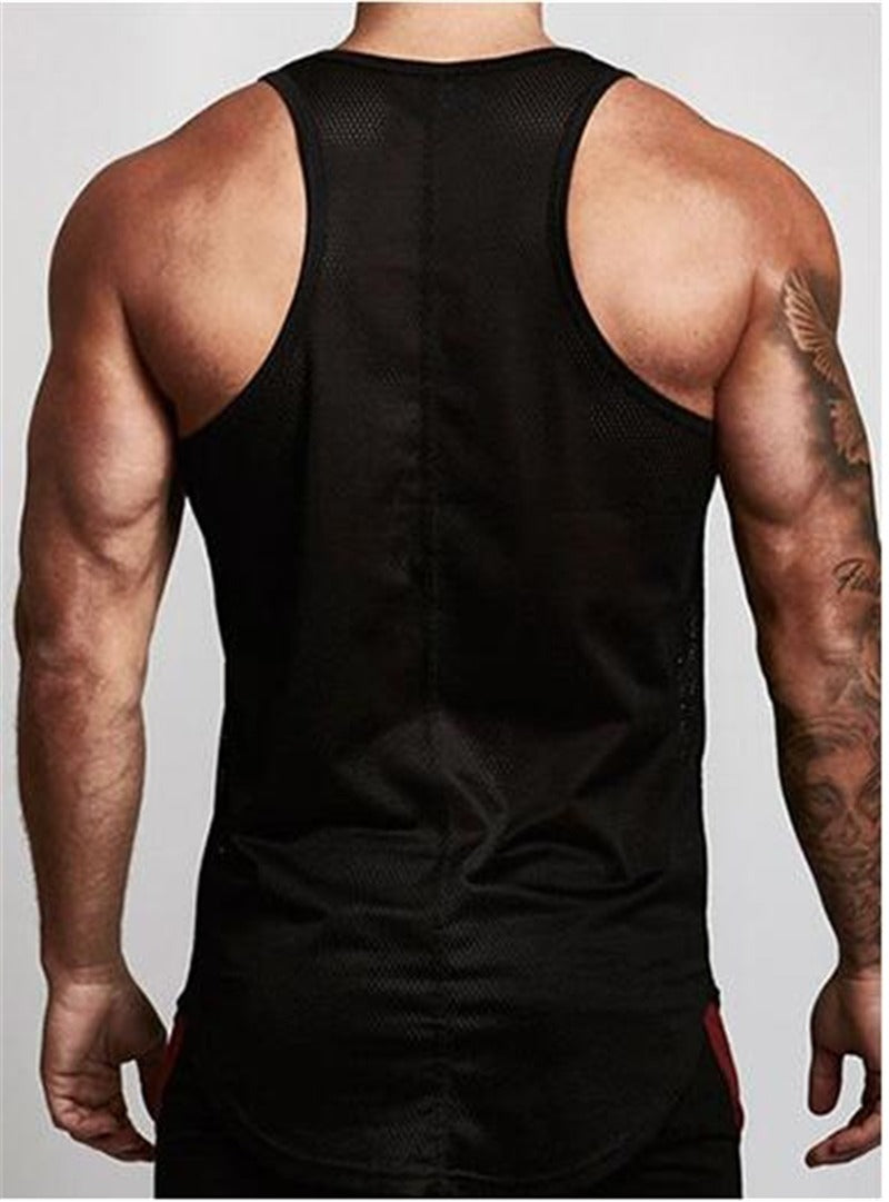 Camiseta sin mangas hombre malla transpirable estilo deportivo - Marco