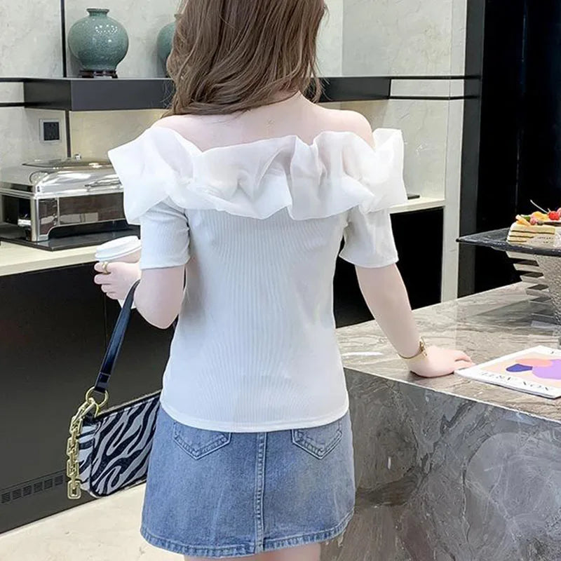 Katherin - Elegante blusa de manga corta