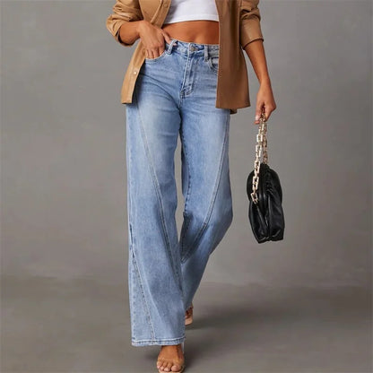Pantalones clásicos de ocio para mujer - Pernera recta