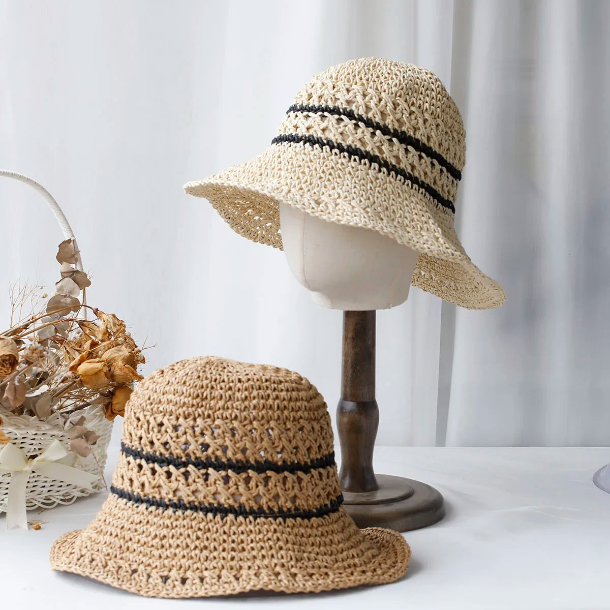 Tejido de moda sombreros de verano perfecto