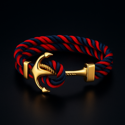 Pulsera de ancla con cuerda