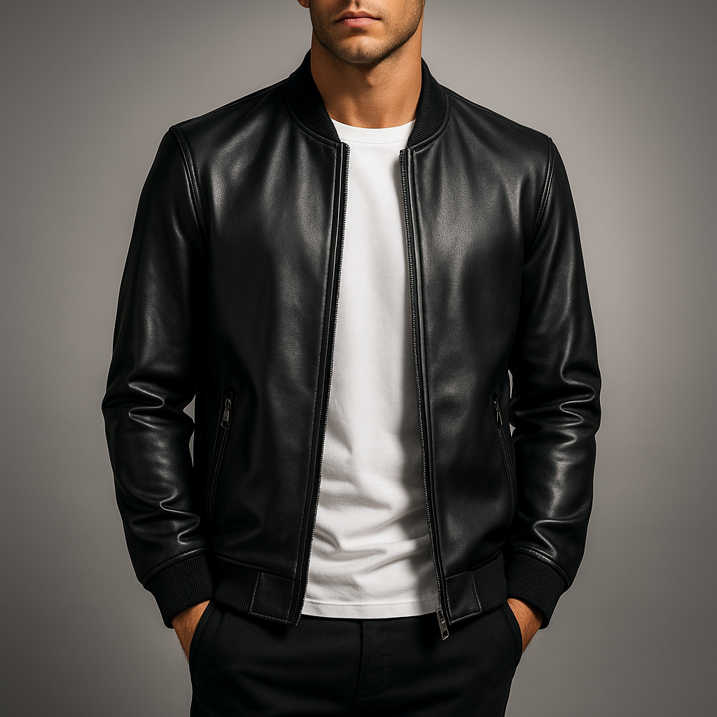 Chaqueta bomber para hombre en piel - Darel