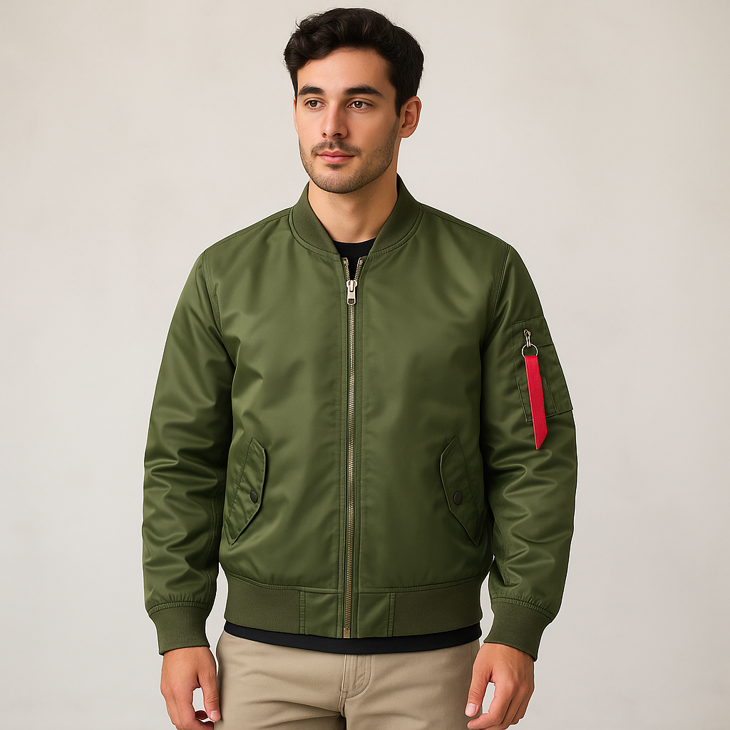 Chaqueta de hombre estilo bomber con cierre frontal - Louis