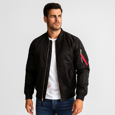 Chaqueta de hombre estilo bomber con cierre frontal - Louis