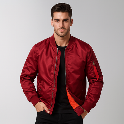 Chaqueta de hombre estilo bomber con cierre frontal - Louis