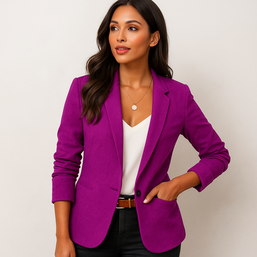 Blazer de mujer entallado elegante de un boton - Berenice