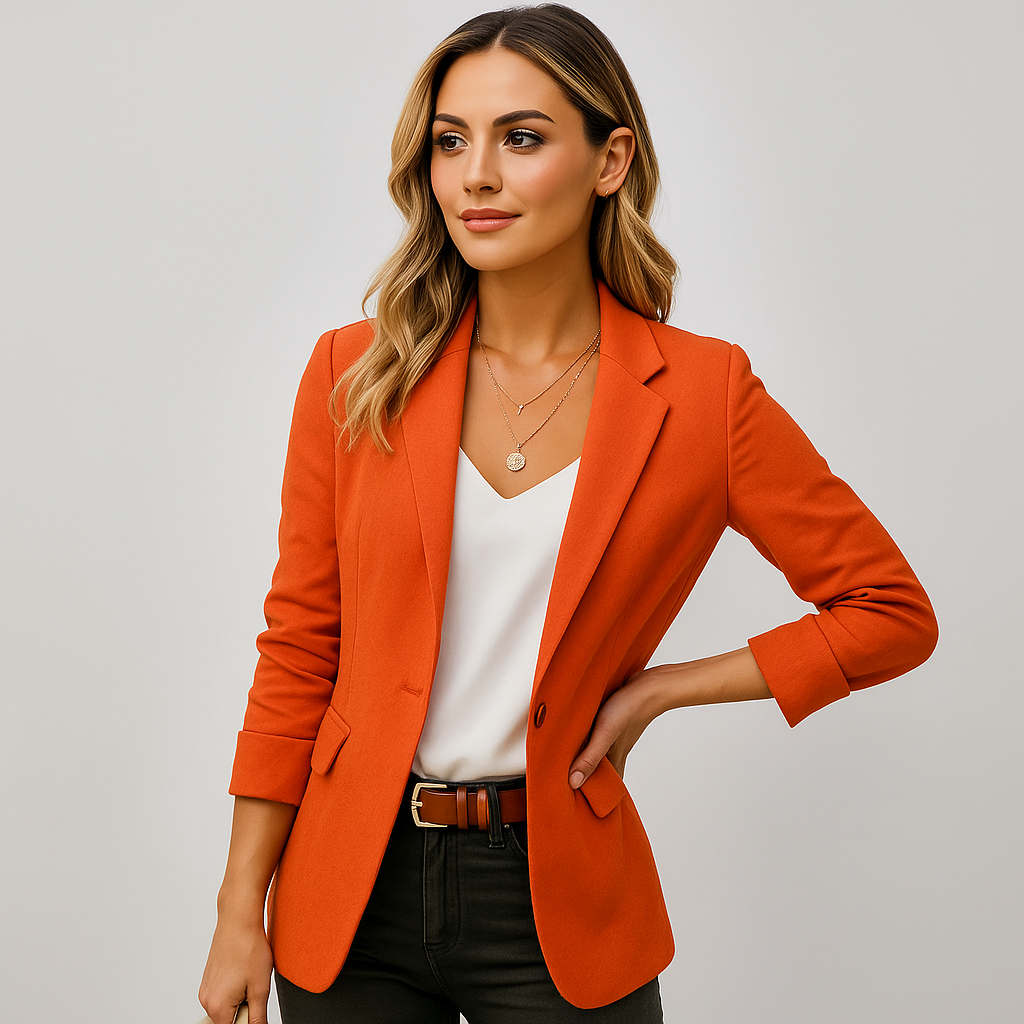 Blazer de mujer entallado elegante de un boton - Berenice