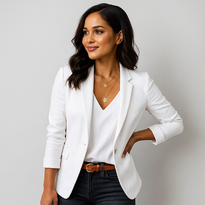 Blazer de mujer entallado elegante de un boton - Berenice