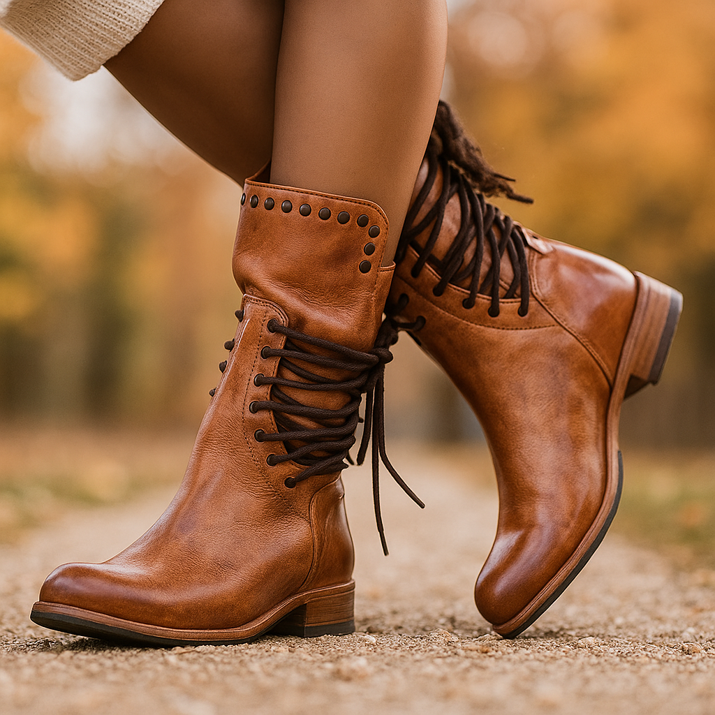 Botas mujer con cordones y detalles metálicos - Dakota