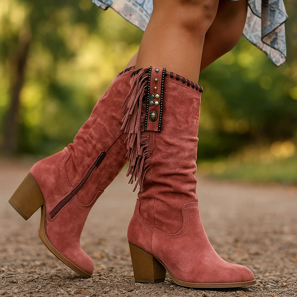 Botas altas para mujer estilo flecos - Ysolde