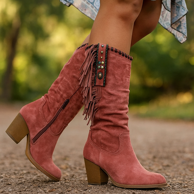 Botas altas para mujer estilo flecos - Ysolde