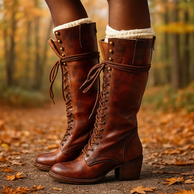 Botas altas para mujer estilo cordones - Pilar