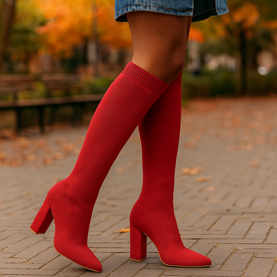 Botas altas para mujer estilo calcetin - Elvianne