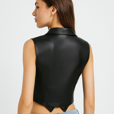 Chaleco de cuero para mujer estilo moderno - Miranda