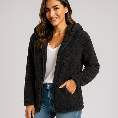 Chaqueta afelpada para mujer con capucha - Yverine