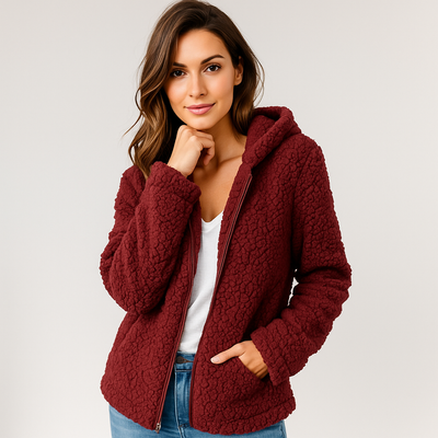 Chaqueta afelpada para mujer con capucha - Yverine