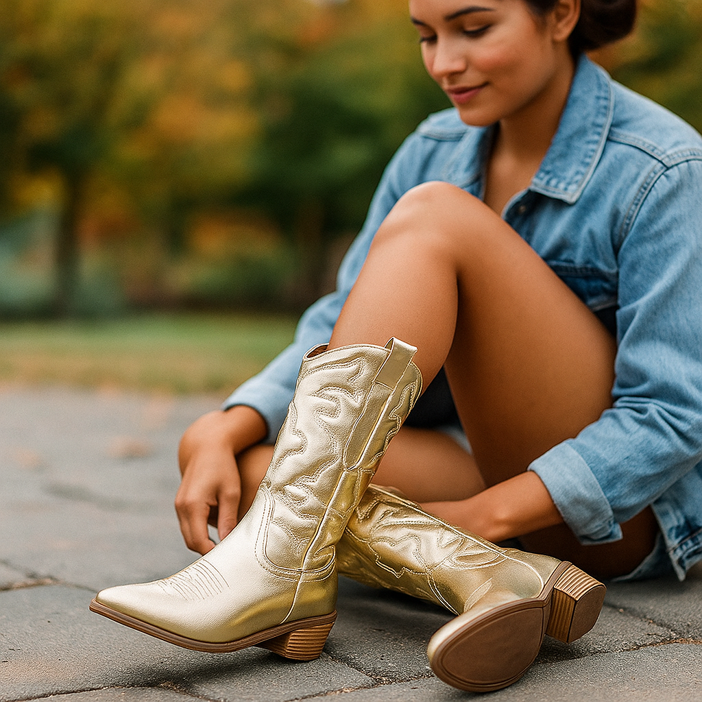 Botas altas para mujer estilo cowboy - Valeska