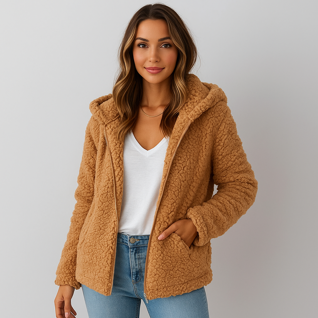 Chaqueta afelpada para mujer con capucha - Yverine