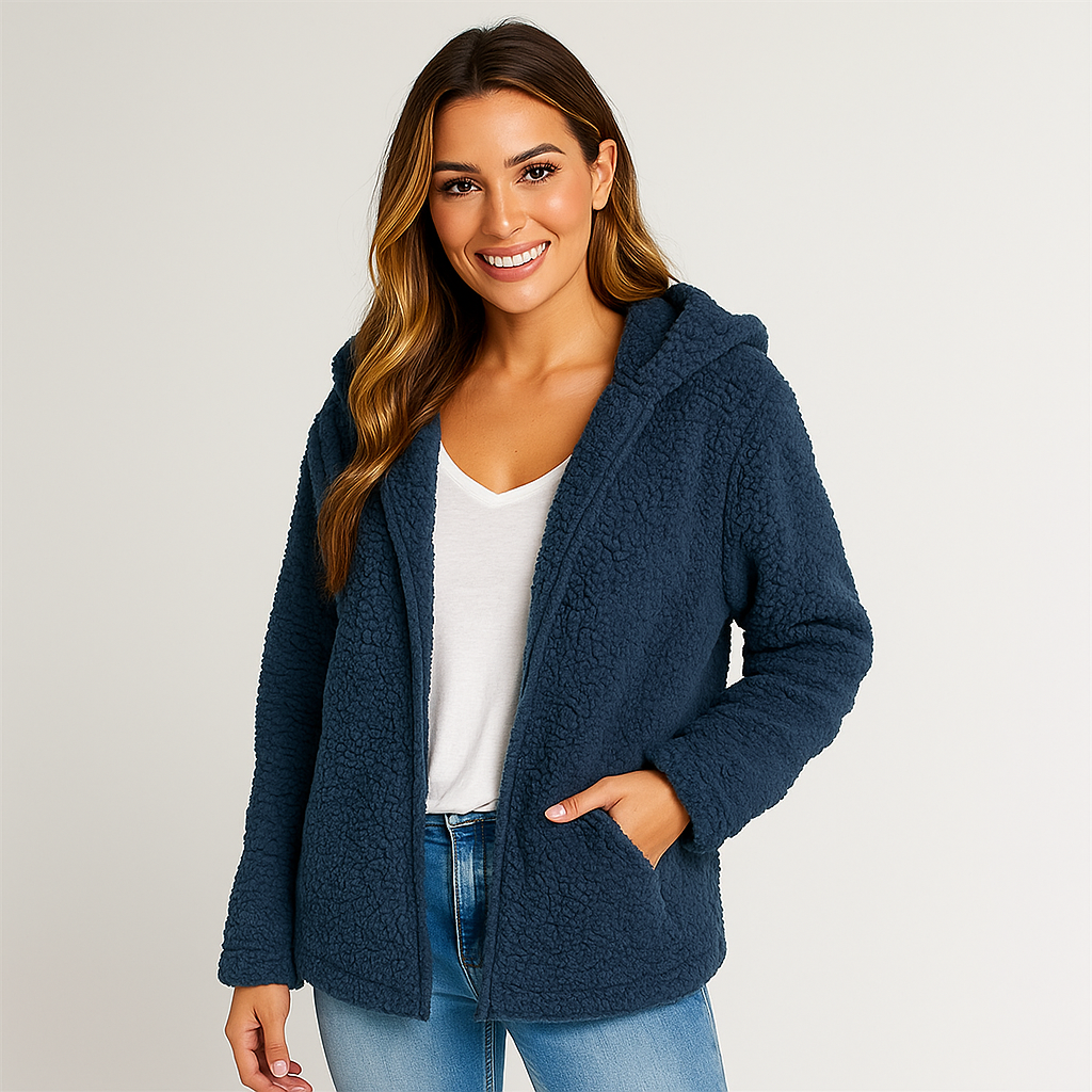 Chaqueta afelpada para mujer con capucha - Yverine