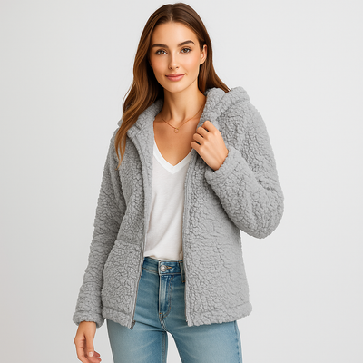 Chaqueta afelpada para mujer con capucha - Yverine