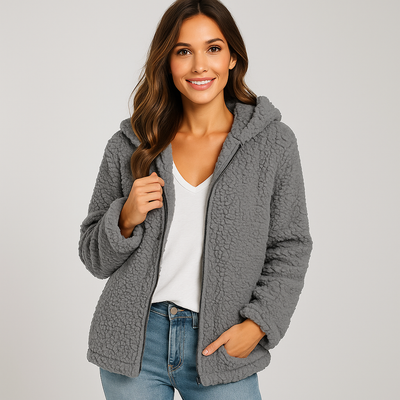 Chaqueta afelpada para mujer con capucha - Yverine