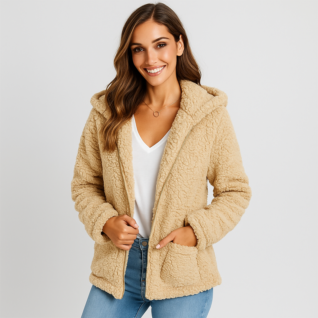 Chaqueta afelpada para mujer con capucha - Yverine