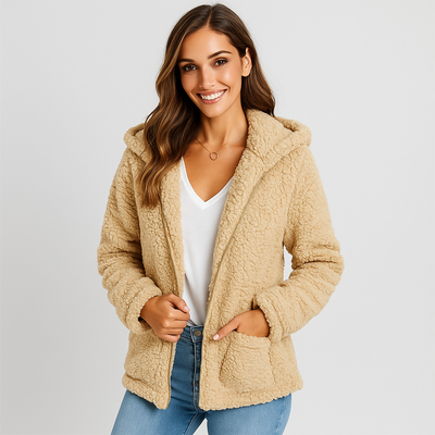 Chaqueta afelpada para mujer con capucha - Yverine