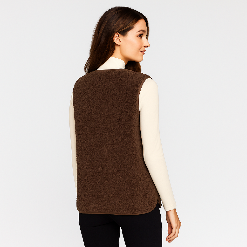 Chaleco afelpado para mujer estilo casual - Aimar