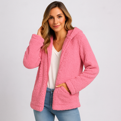 Chaqueta afelpada para mujer con capucha - Yverine