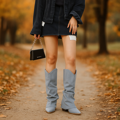 Botas mujer estilo cowboy de caña alta - Aitana