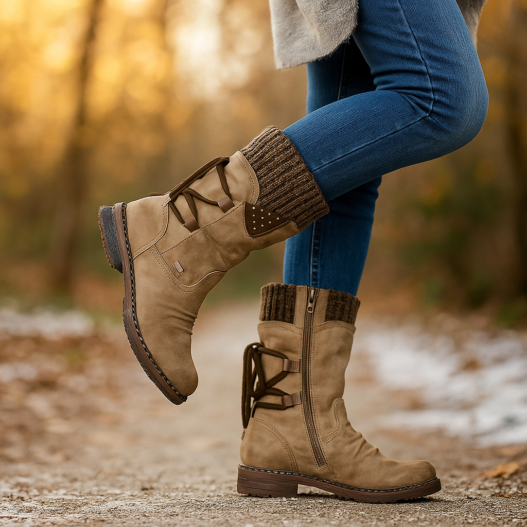 Botas mujer caña media con forro calido - Dalia